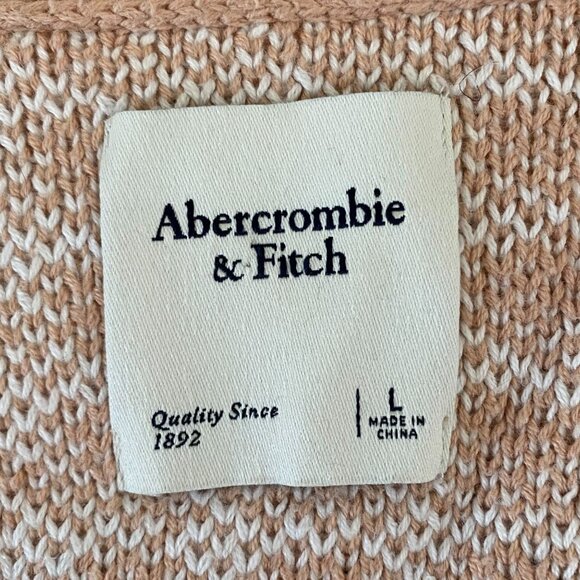 Abercrombie & Fitch Houndstooth Sweater Vest Women's Large Rib-Knit Oversized - Picture 7 of 10
